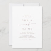 Invitation Boho Chic Blush Pink Décontracté Photo Mariage (Devant)