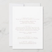 Invitation Boho Chic Blush Pink Mariage avant et arrière (Dos)