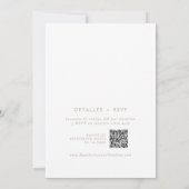 Invitation Boho Chic Blush Pink QR Code Espagnol Mariage (Dos)