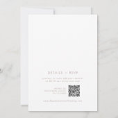 Invitation Boho Chic Blush Pink QR Code Mariage français (Dos)