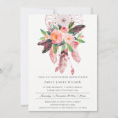 INVITATION BOHO CHIC BLUSH RÊVE CATCHER FÊTE DES MARIÉES FLOR (Devant)