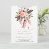 INVITATION BOHO CHIC BLUSH RÊVE CATCHER FÊTE DES MARIÉES FLOR (Debout devant)