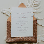 Invitation Boho Chic Blush Rose Nous faisons Mariage