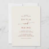 Invitation Boho Chic Bohemian Cream Décontracté Photo Mariage (Devant)