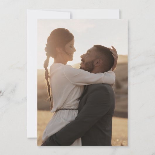 Invitation Boho Chic Bohemian Cream Décontracté Photo Mariage (Dos)