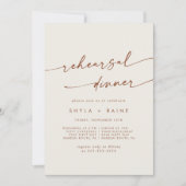 Invitation Boho Chic Bohemian Cream Dîner de répétition Maria (Devant)