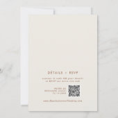 Invitation Boho Chic Bohemian Cream QR Code Mariage français (Dos)