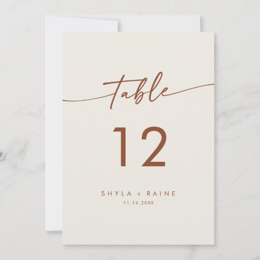 Invitation Boho Chic Bohemian Crème Mariage Numéros de tablea (Dos)