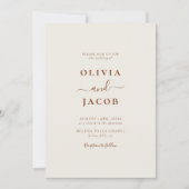 Invitation Boho Chic Bohemian Mariage Script (Devant)