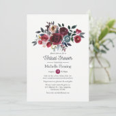 Invitation Boho Chic Bourgogne et Fête des mariées virtuelle  (Debout devant)