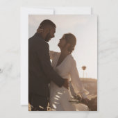 Invitation Boho Chic Bourgogne Rouge Photo Mariage espagnol (Dos)