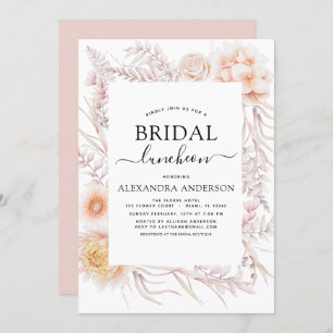 Invitation Boho Chic Bridal Luncheon Dusty Pink Desert