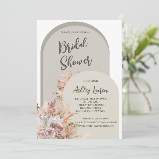 Invitation Boho Chic Bridal Shower (Debout devant)
