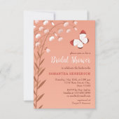 Invitation Boho Chic Butterfly Floral Élégante Fête des marié (Devant)