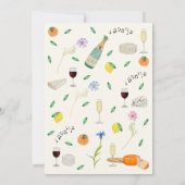 Invitation Boho Chic Citron Fleur Sauvage Mariage d'Été (Dos)