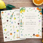 Invitation Boho Chic Citrus Rustique Mariage d'été