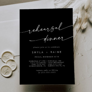 Invitation Boho Chic COLOR ÉDITABLE Dîner de répétition Maria