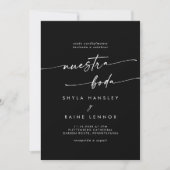 Invitation Boho Chic COLOR ÉDITABLE Photo Mariage espagnol (Devant)