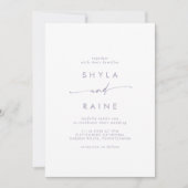 Invitation Boho Chic Dusty Purple Décontracté Photo Mariage (Devant)