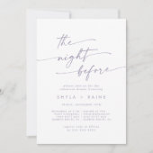 Invitation Boho Chic Dusty Purple Dîner De Répétition Invitat (Devant)