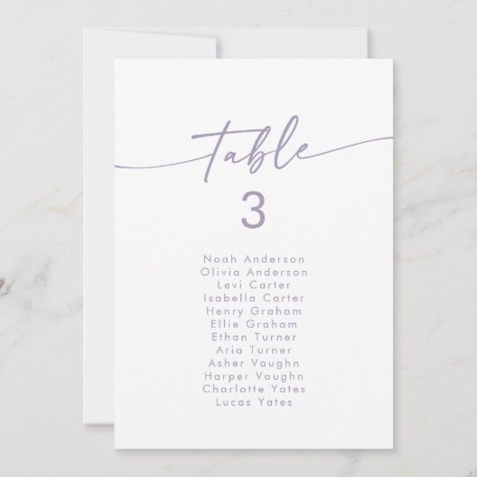 Invitation Boho Chic Dusty Purple Hanging Graphique de sièges (Dos)