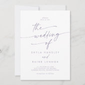 Invitation Boho Chic Dusty Purple Le Mariage De (Devant)
