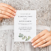 Invitation Boho Chic Eucalyptus Mariage d'âge vert