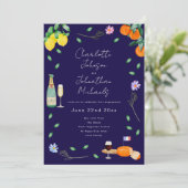 Invitation Boho Chic Fête de Fiançailles Vin et Fromage Franç (Debout devant)