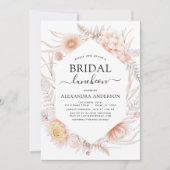 Invitation Boho Chic Fête des mariées Déjeuner Dusty Pink Des (Devant)