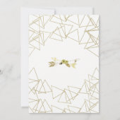 Invitation Boho Chic Flèches & Triangles Géométriques Dorés M (Dos)