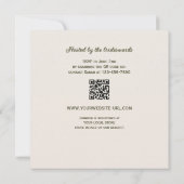 Invitation Boho Chic Fleur Rose Gold Arche Mariage Bapteme (Dos)