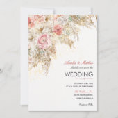 Invitation Boho Chic Fleur sauvage Automne Rustique Floral Ma (Devant)
