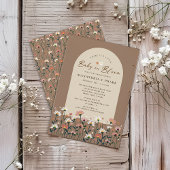 Invitation Boho Chic Fleur sauvage Daisy Baby dans la douche 