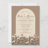 Invitation Boho Chic Fleur sauvage Daisy Baby dans la douche  (Devant)