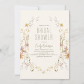 Invitation Boho Chic Fleur sauvage Fête des mariées Élégant (Devant)