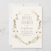 Invitation Boho Chic Fleur sauvage Fête des mariées Élégant (Devant)