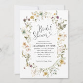 Invitation Boho Chic Fleur sauvage Floral Photo Fête des mari (Devant)
