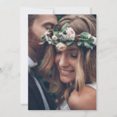 Invitation Boho Chic Fleur sauvage Floral Photo Fête des mari (Dos)