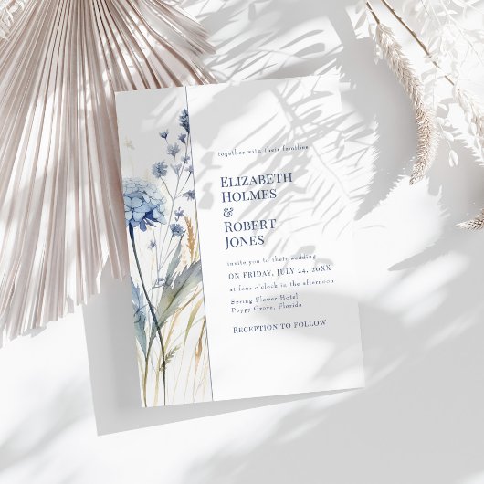 Invitation Boho Chic Fleur sauvage Mariage