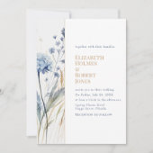 Invitation Boho Chic Fleur sauvage Mariage (Devant)