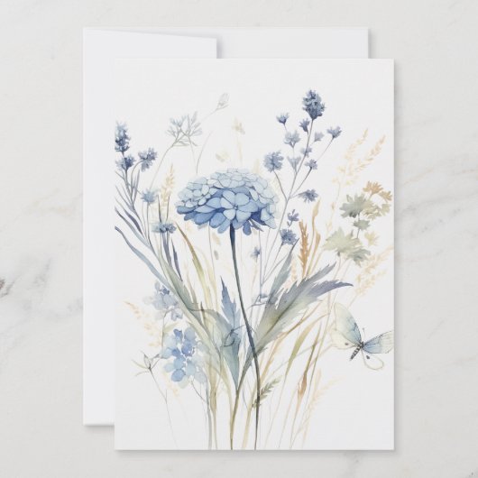 Invitation Boho Chic Fleur sauvage Mariage (Dos)