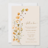 Invitation Boho Chic Fleur sauvage Tombe Dans La Fête des mar (Devant)