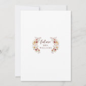 Invitation Boho Chic Fleurs Séchées Automne Mariage (Dos)