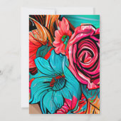 Invitation Boho Chic Floral 40e Anniversaire (Dos)