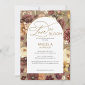 Invitation Boho Chic Floral Amour Dans La Fête des mariées Fl (Devant)