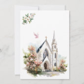 Invitation Boho Chic Floral Girls Baptême (Dos)