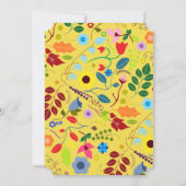 Invitation Boho Chic Floral moderne repas de la fête des mère (Dos)