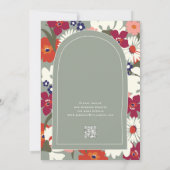 Invitation Boho Chic Floral Sage Green Modern Save the Date (Dos)