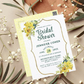 Invitation Boho Chic Jaune Floral