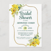 Invitation Boho Chic Jaune Floral (Devant)